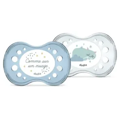 Dodie sucette anatomique silicone +6 mois Nuit
