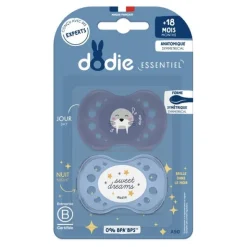 Dodie sucette anatomique silicone +18 mois Nuit