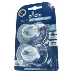 Dodie sucette anatomique silicone +18 mois Nuit