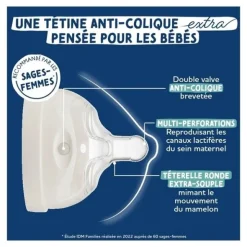 Dodie Tétine multi perforée anti colique