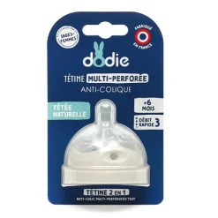 Dodie Tétine multi perforée anti colique