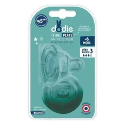 Dodie Tétine plate anti colique col large