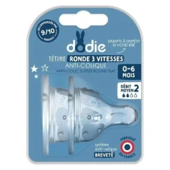 Dodie Tétine ronde anti colique 3 vitesses