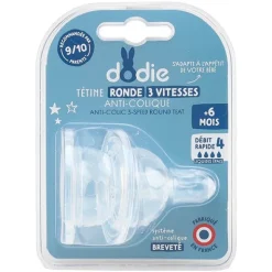 Dodie Tétine ronde anti colique 3 vitesses