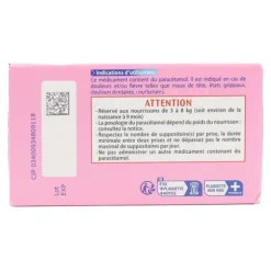 Doliprane bébé suppositoire 100 mg