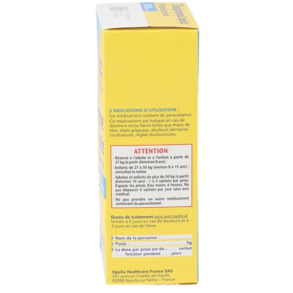 Doliprane Liquiz 500 mg stick sans sucre