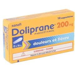 Doliprane 200 mg suppositoires