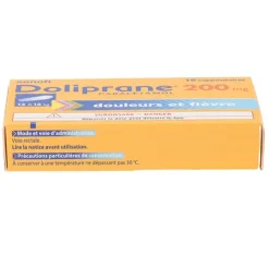 Doliprane 200 mg suppositoires