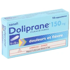 Doliprane suppositoires nourrissons 150 mg