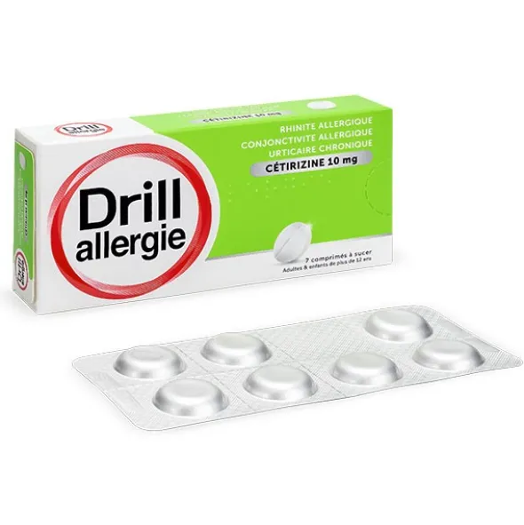 Drill Allergie Cetirizine 10 mg comprimé à sucer