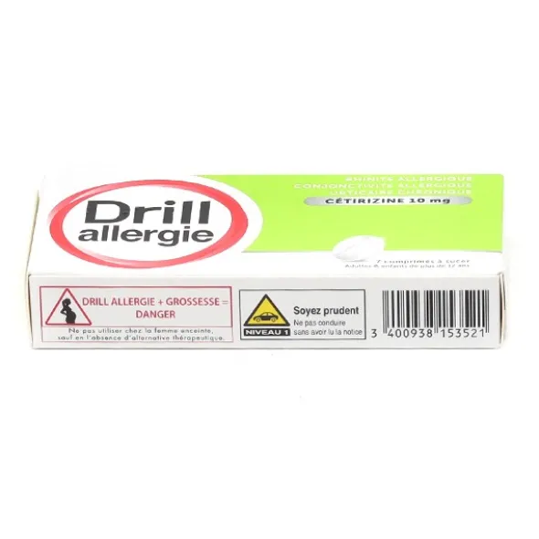 Drill Allergie Cetirizine 10 mg comprimé à sucer