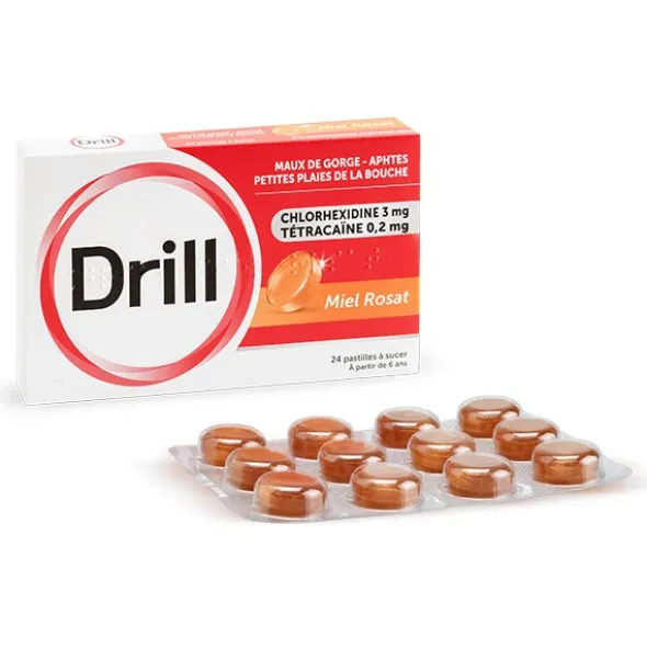 Drill miel rosat pastilles