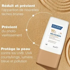 Ducray Melascreen Fluide solaire teinté antitaches SPF50+
