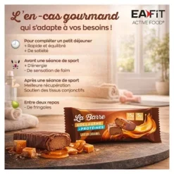 Eafit barre collagène + protéines Caramel