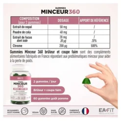 Eafit Minceur 360 Brûleur + Coupe faim gummies