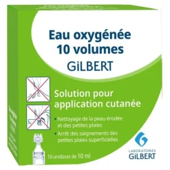 Eau oxygénée 10 volumes Gilbert unidoses