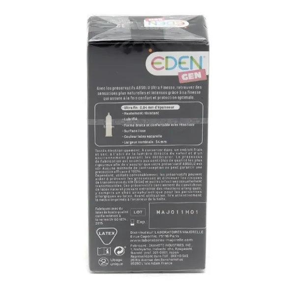 Eden Gen Absolu ultra finesse préservatifs
