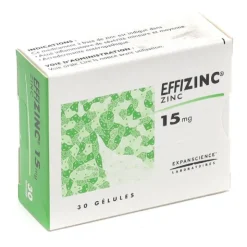Effizinc 15 mg gélule Acné