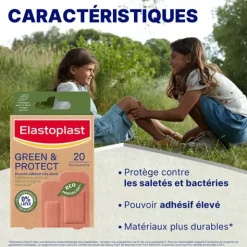Elastoplast Green & protect pansements prédécoupés