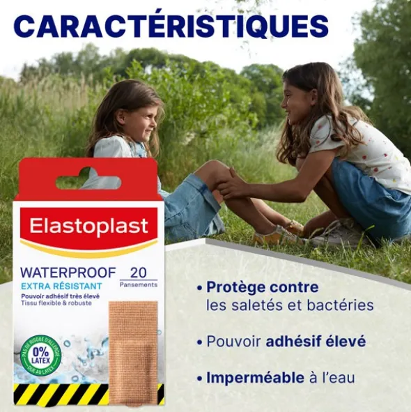 Elastoplast Waterproof Extra résistant pansements prédécoupés