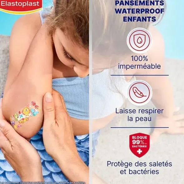 Elastoplast Waterproof Pansements imperméables enfant
