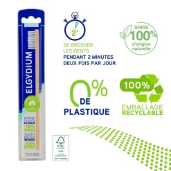 Elgydium Brosse à dents en Bois Médium