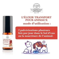 Elixirs and Co Fleurs de Bach Animaux spray Transport bio