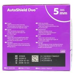 Embecta AutoShield Duo aiguille 5mm pour stylo à insuline par 100