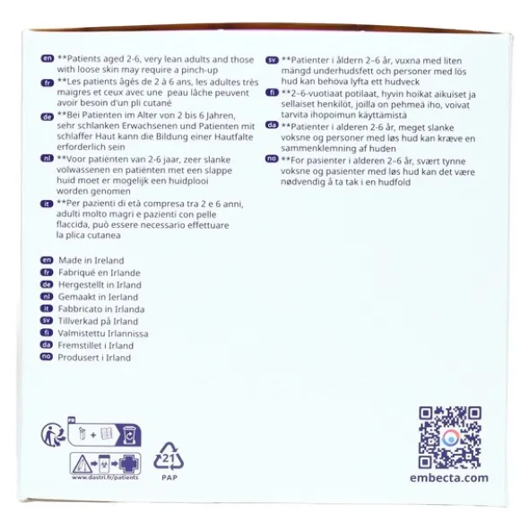Embecta AutoShield Duo aiguille 5mm pour stylo à insuline par 100
