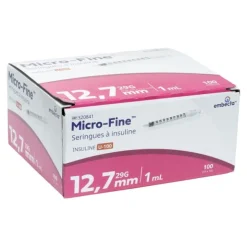Embecta Microfine Seringue à insuline 29 G