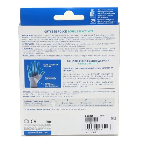 Epitact Epithelium Flex orthèse de pouce