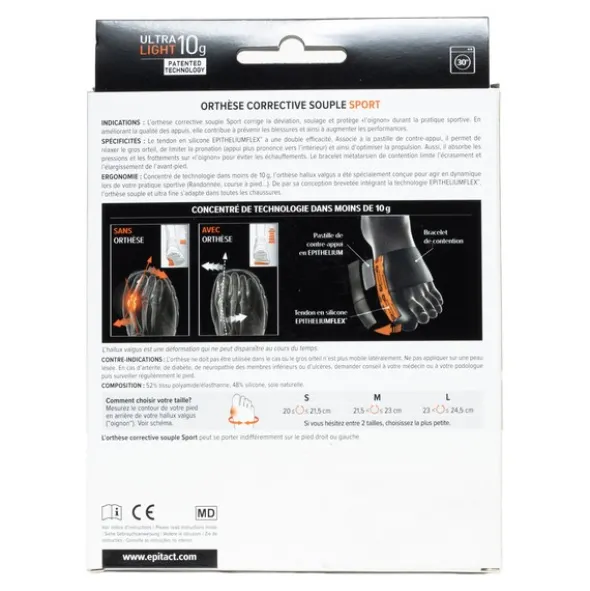 Epitact Sport Epithelium Flex 02 orthèse hallux valgus