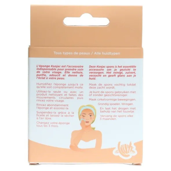 Eponge konjac 100% naturelle