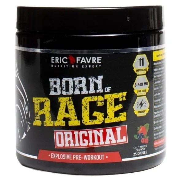 Eric Favre Born of Rage Original Explosive pre workout poudre