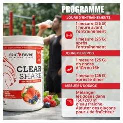 Eric Favre Clear Shake Iso Protein Water Fruits Rouges