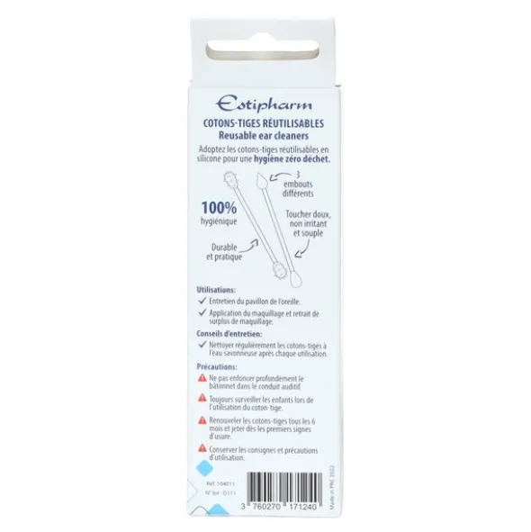 Estipharm kit cotons-tiges réutilisables