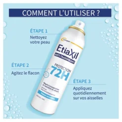 Etiaxil anti transpirant 72h Peaux sensibles spray