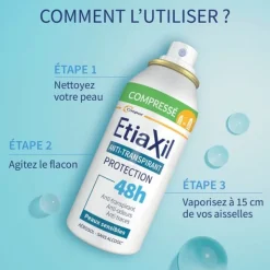 Etiaxil anti transpirant 48h Peaux sensibles spray compressé