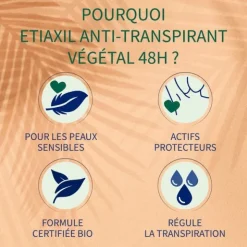 Etiaxil anti transpirant végétal Bio 48 h roll-on