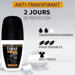 Etiaxil déodorant anti-transpirant 48h roll-on