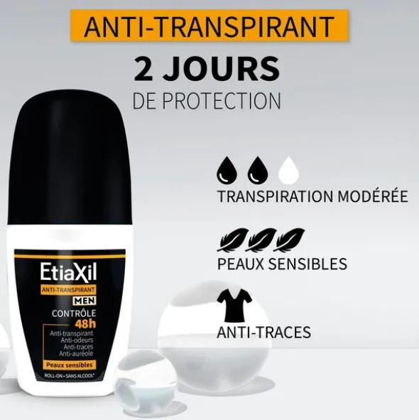 Etiaxil déodorant anti-transpirant 48h roll-on