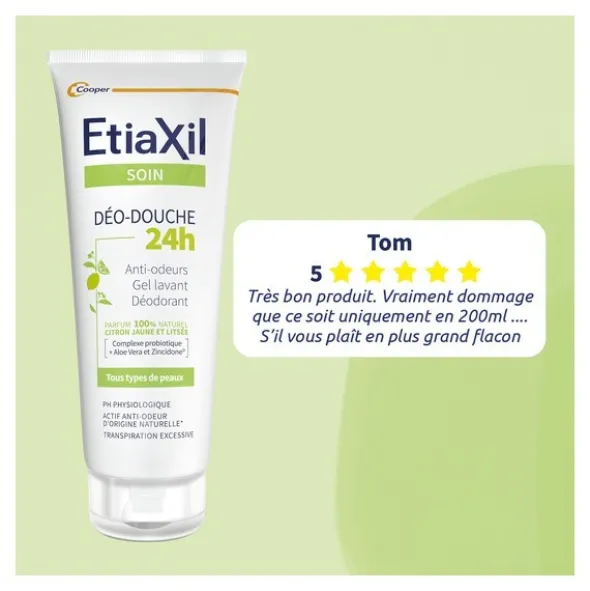 Etiaxil Déo-douche 24h Citron jaune et litsée