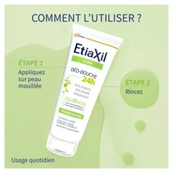 Etiaxil Déo-douche 24h Citron jaune et litsée