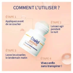 Etiaxil Détranspirant Tolérance Transpiration excessive roll-on