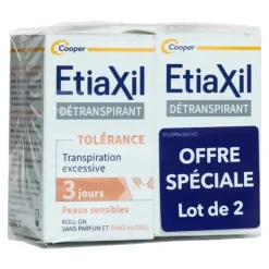 Etiaxil Détranspirant Tolérance Transpiration excessive roll-on