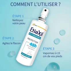 Etiaxil Pieds déodorant anti transpirant 48h