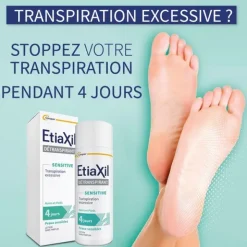 Etiaxil Pieds détranspirant peaux sensibles lotion