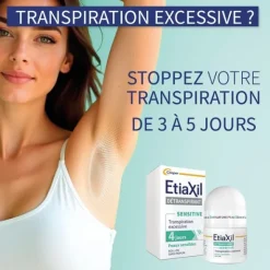 Etiaxil Sensitive Aisselles détranspirant roll-on