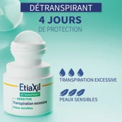 Etiaxil Sensitive Aisselles détranspirant roll-on