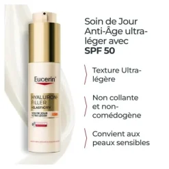 Eucerin Hyaluron Filler + Elasticity Soin de jour ultra léger SPF 50